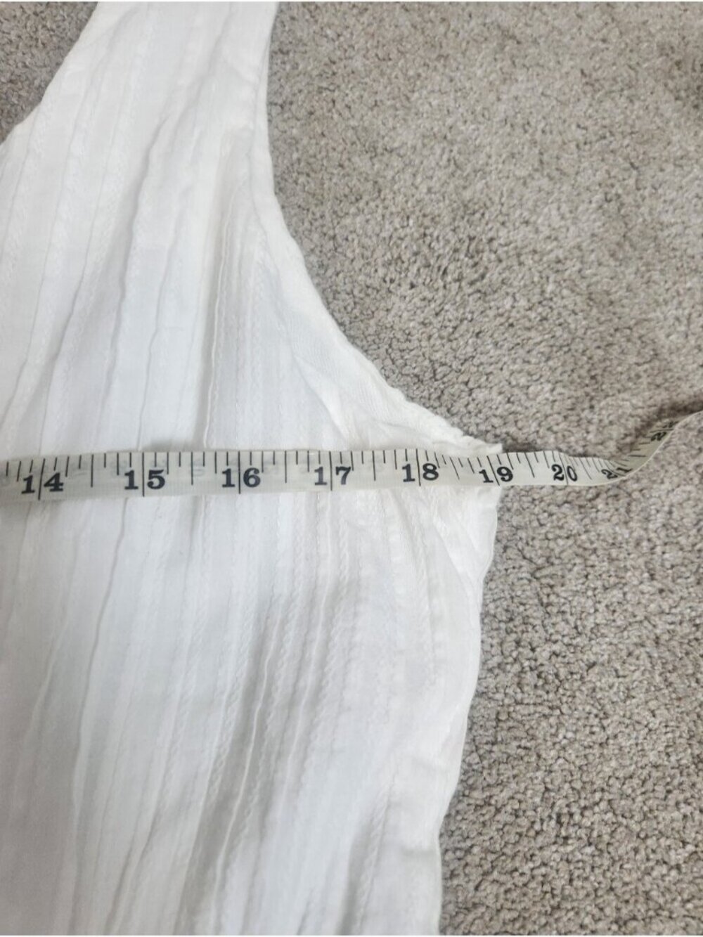 Adelyn Rae 100% Cotton White Eyelet Lace Sleeveless Maxi Dress Size Large Beach - Picture 8 of 13